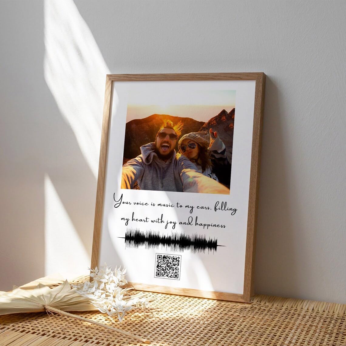 TPFOON Personalized Voice Poster Print with QR Code | Custom