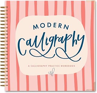 Chalkfulloflove Modern Calligraphy Practice Workbook: Beginner-Intermediate Hand Lettering Guide with Projects & Tips