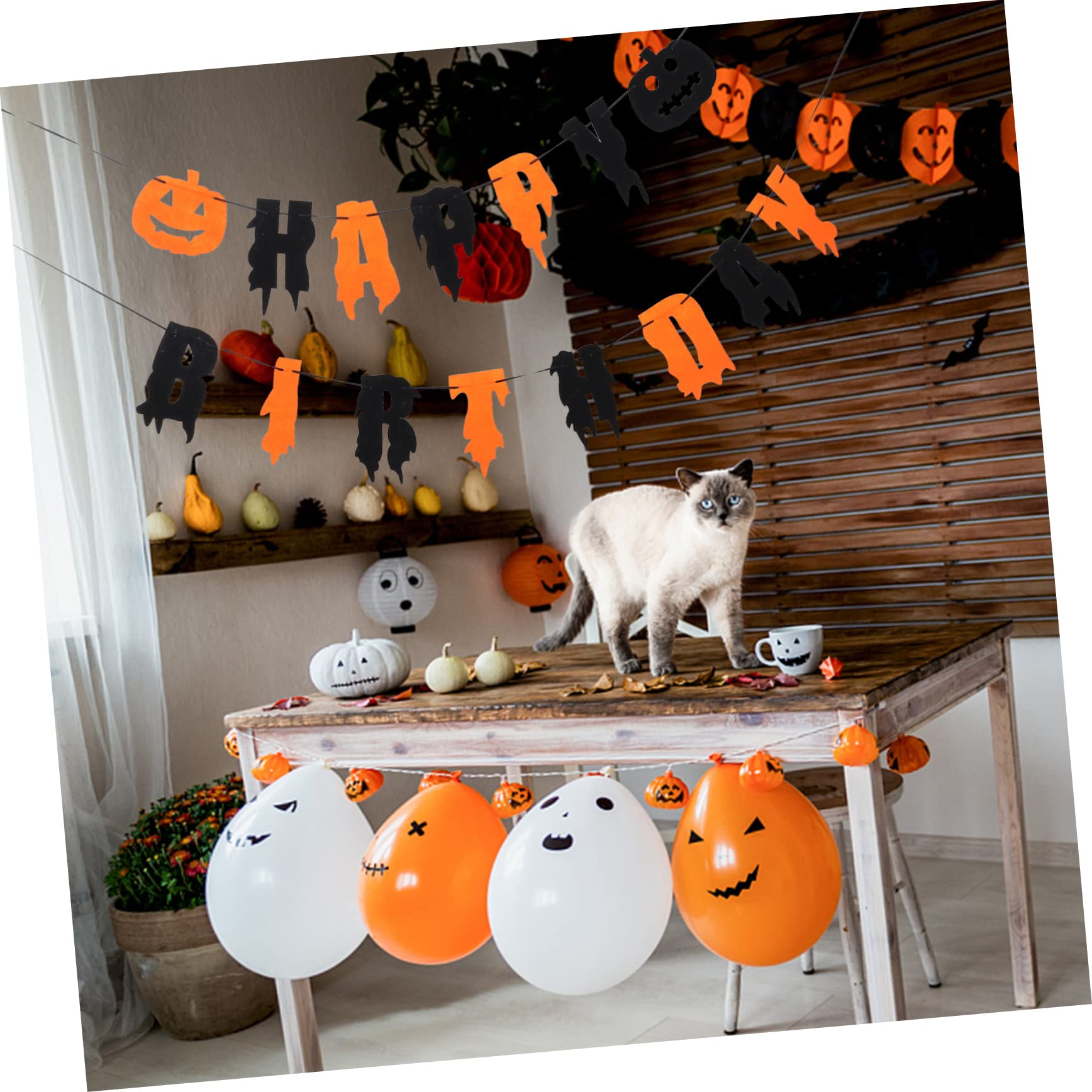Didiseaon 5pezzi Banner Decorativo Di Compleanno Tema Halloween Facile Da Appendere Per Festività e Eventi