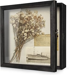 TJ.MOREE Flowers Shadow Box Display Case Large Shadow Box Frame with Gla...