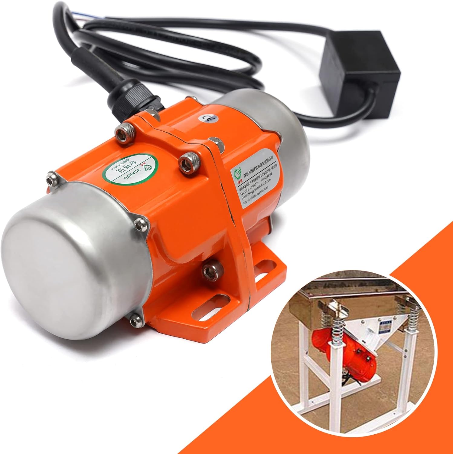 Concrete Vibrator Vibration Motor 100W AC 110V 3600rpm Aluminum Alloy Vibrating Vibrators for Shaker Table,Vibrating Asynchronous Concrete Vibrators & Mixers & Vibrating Table