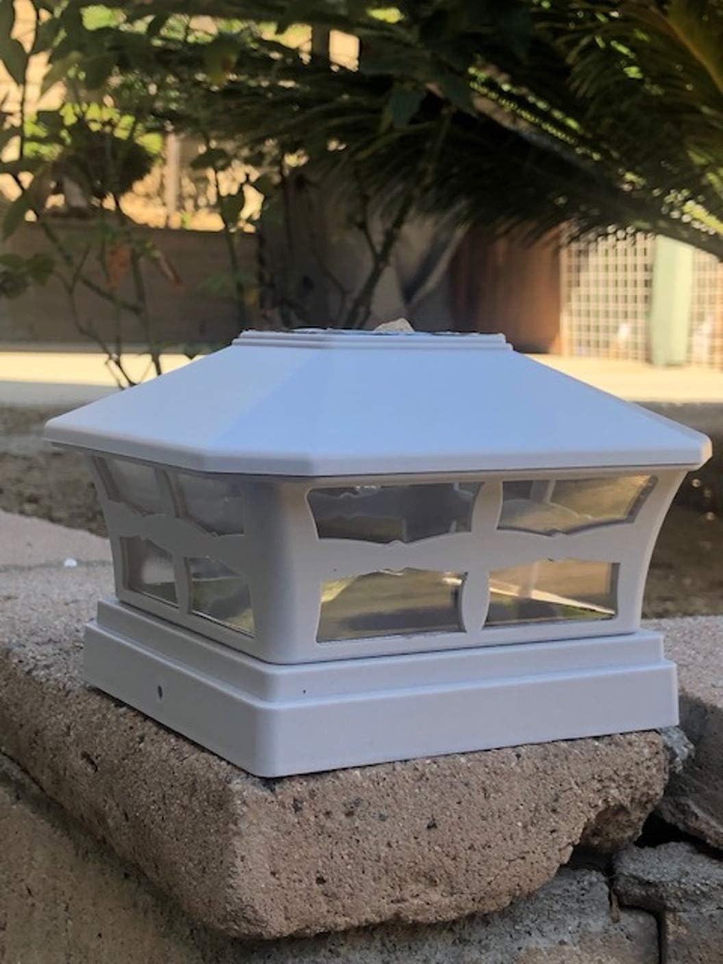 Crаzу Clеаrаnсе Exquisite Selebrity 6 Pack Solar White Post Deck Fence PVC Cap Light for 4X4/5X5/6X6 Vinyl/PVC or Wood Post (4x4)