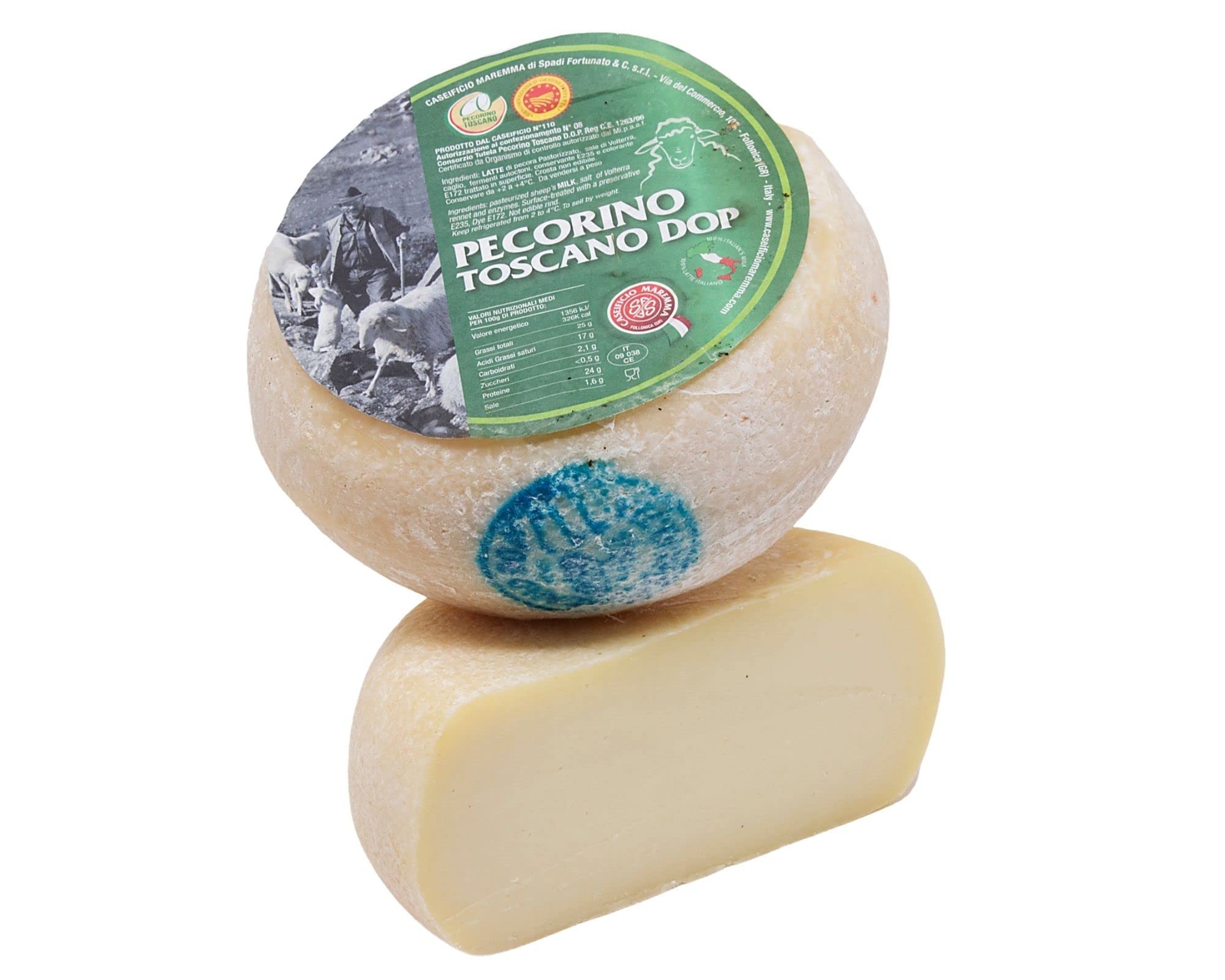 Pecorino Toscano Dop Fresco | trancio sottovuoto da 0,3 kg | formaggio artigianale Toscano | Salumificio Artigianale Gombitelli - Toscana