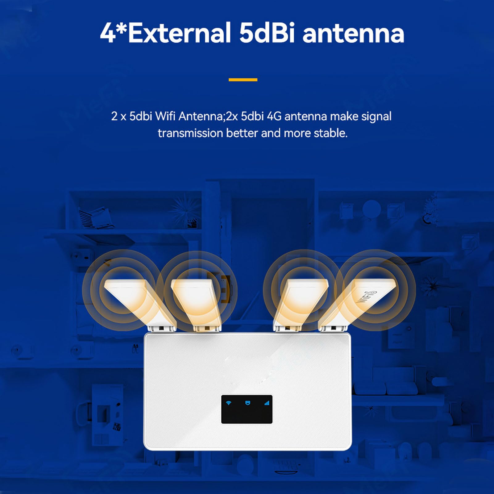 AUNMAS Routery do Bezprzewodowego Internetu, Gniazdo Karty SIM Łatwa Konfiguracja Szybki Bezprzewodowy Router Internetowy o Szybkości 300 Mb/s do Użytku w Domu, w Podróży