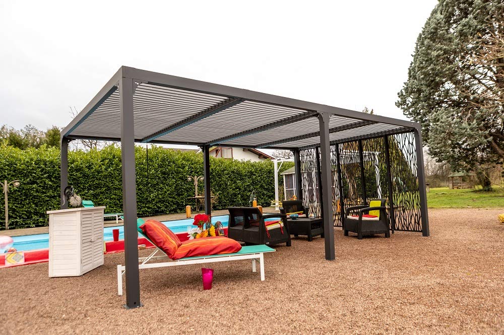 Pergola Bioclimatique 21.52m² Gris Anthracite - PER36M60BI