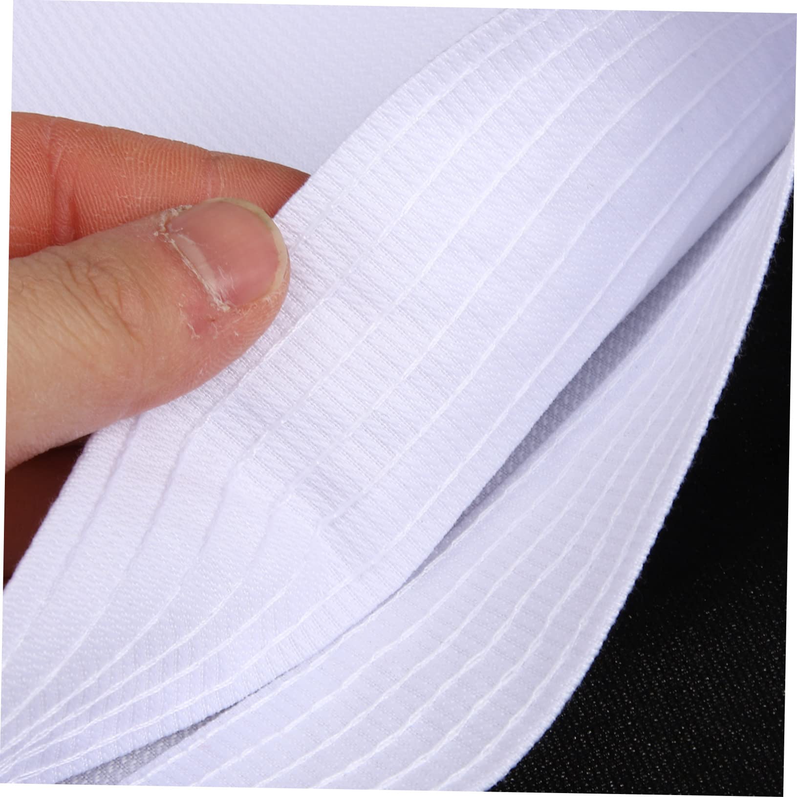 COLLBATH Uniforme da Karate per Adulti, Taekwondo, Poliestere Bianco Pantaloni Coulisse e Cintura Elastica, per Allenamento e Competizione