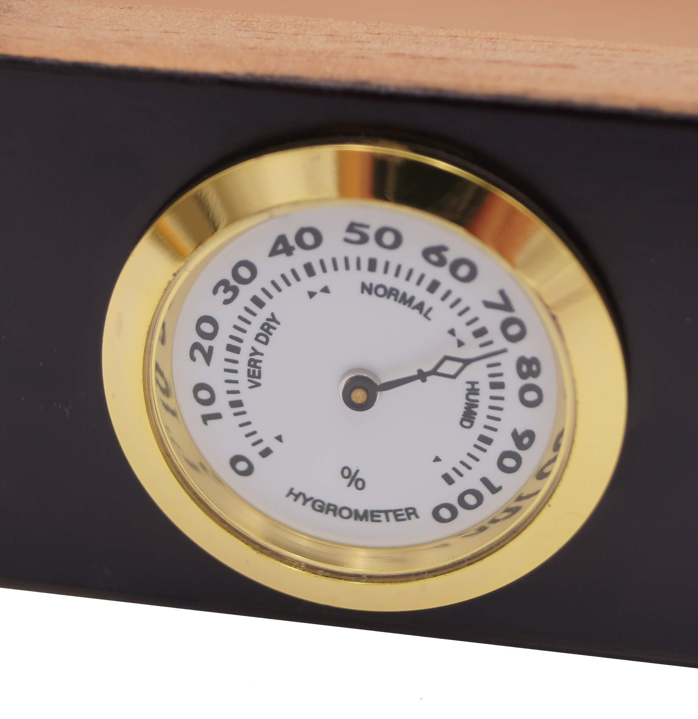 GERMANUS Humidor "Ornoir" z nawilżaczem i higrometrem w kolorze czarno-złotym