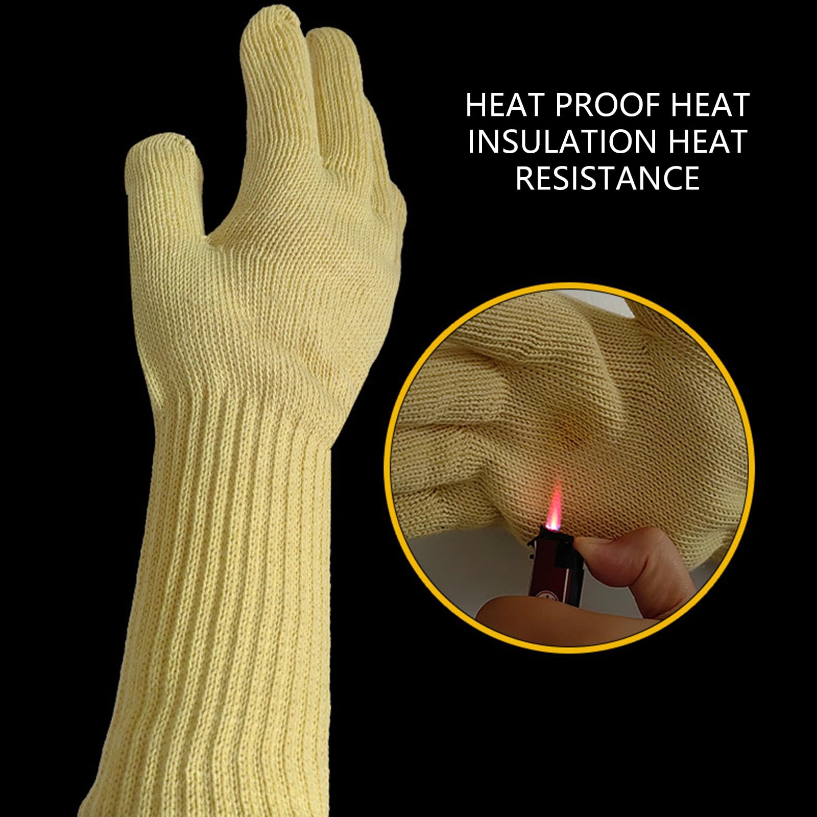 fztonk Temperaturbeständige Aramid Handschuhe, 350 °C, doppellagige Isolierung, geeignet für Schweißen, Kochen, Glasarbeiten, industrielle Verwendung, hochtemperaturbeständige Arbeitshandschuhe bei Günstiger Preis