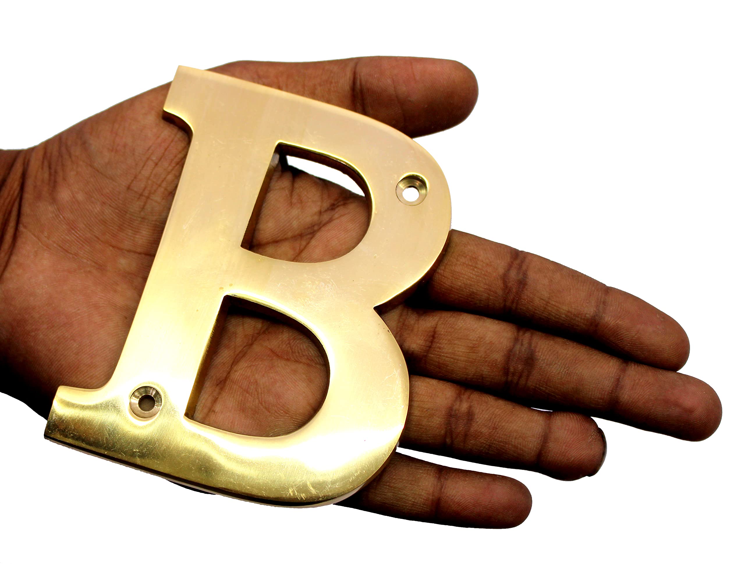 eSplanade Brass House Hotel Door Name Alphabets - Wall Door Plaque Alphabet Letter - Golden - 4" Inches ("B" Alphabet - 4") — Amazon image 6