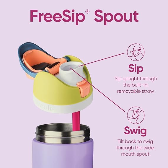 Owala FreeSip Insulated Stainless Steel Water Bottles with Straw, 32 Oz and 24 Oz, BPA-Free