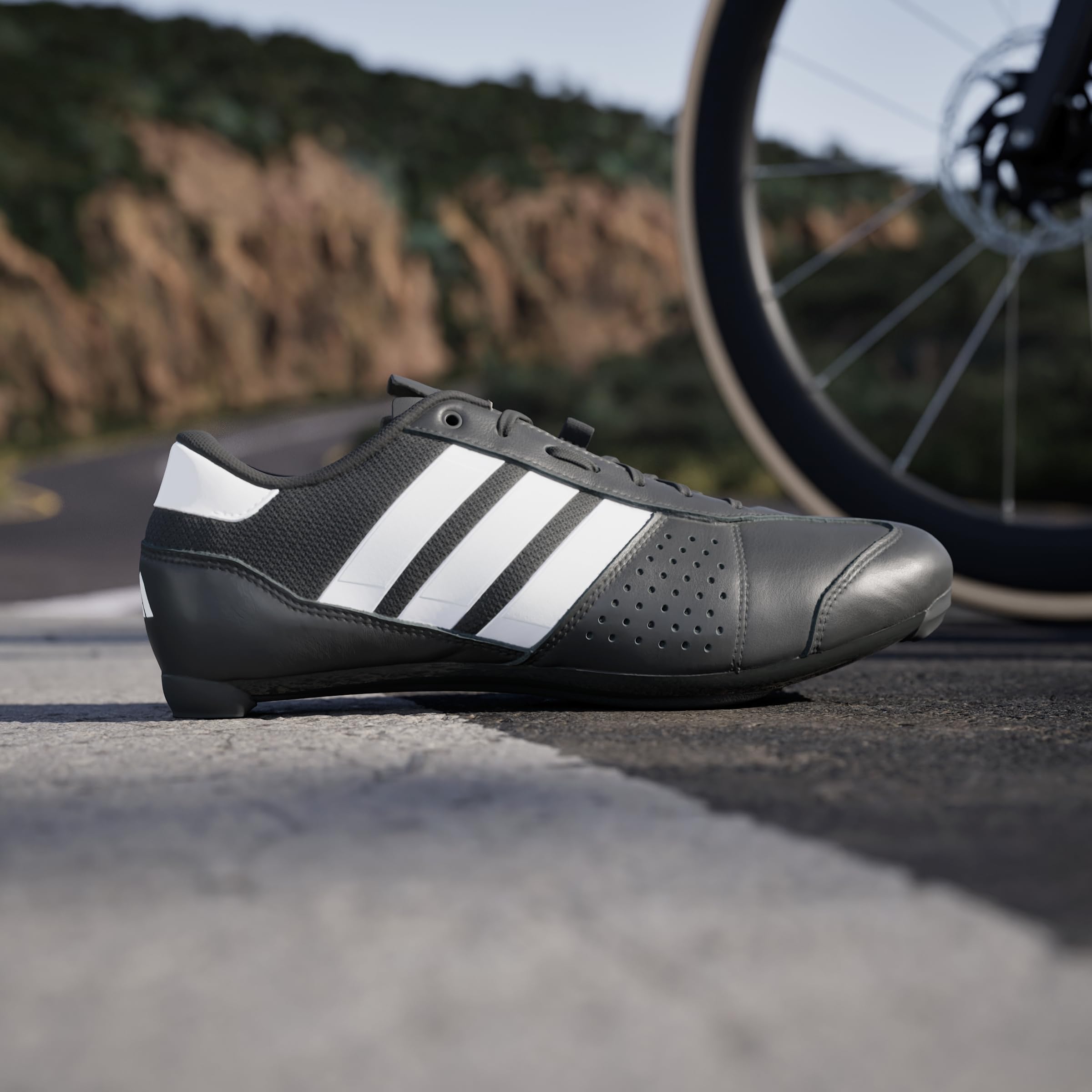 adidas Heritage Buty rowerowe szosowe, skórzana cholewka, czarne
