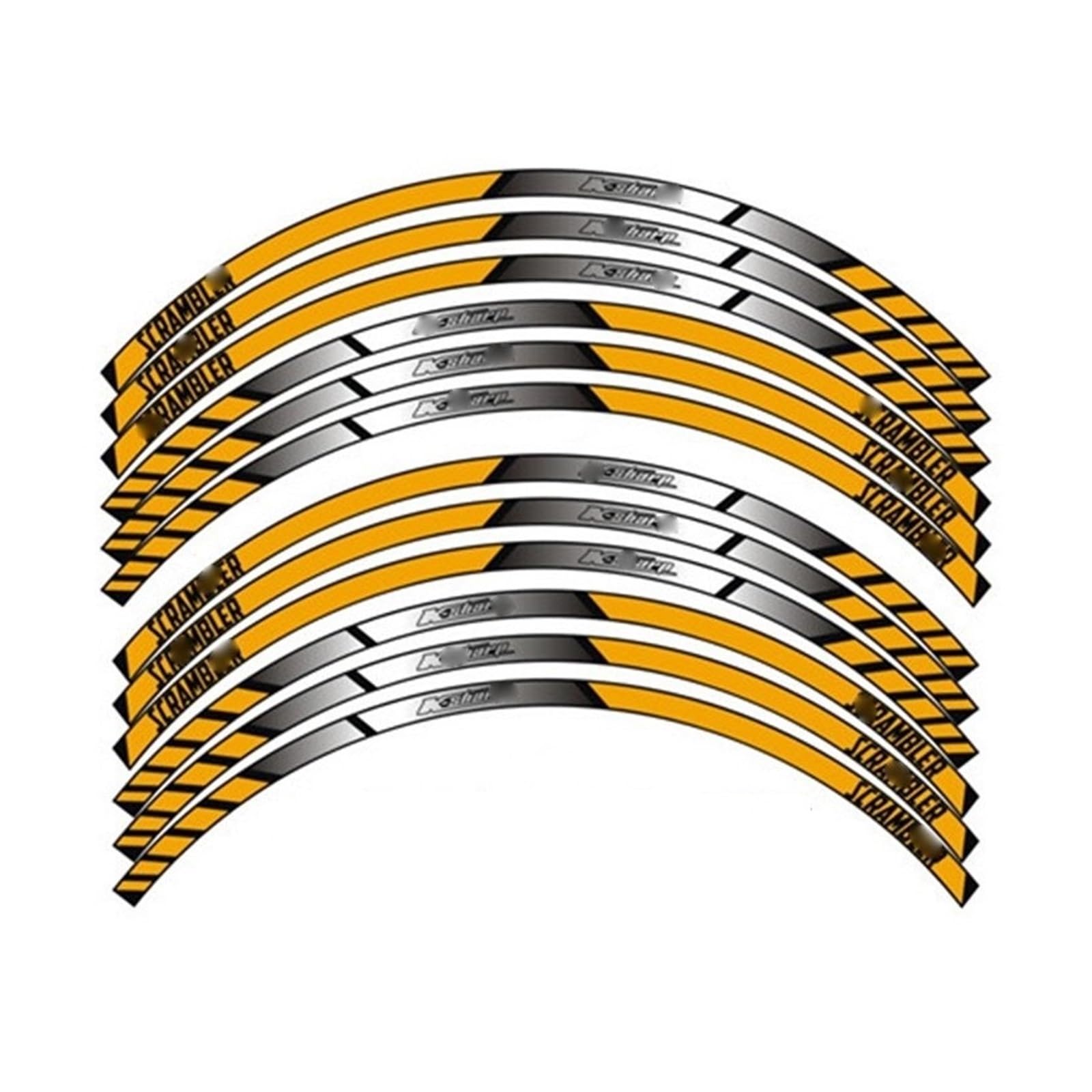 Motorcycle Wheel Decals Reflective Stickers Rim Stripes for D&UCATI for Scrambler(A-1)