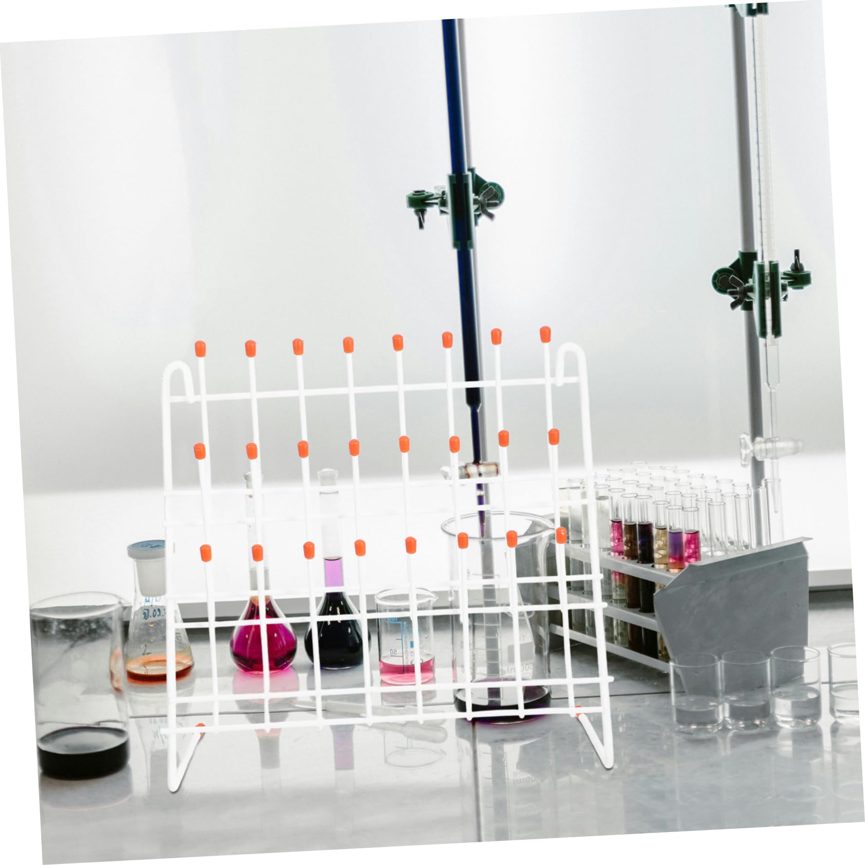 Iplusmile Égouttoir à Tubes à Essai 32 Broches - Support De Séchage Stable Pour Laboratoire Et Arrangement Floral