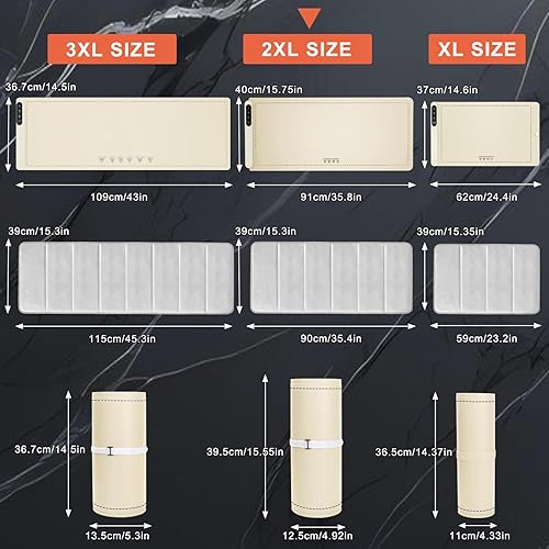 Vista 2 de FYY Tapete de calentamiento extra grande para alimentos con almohadilla resistente al calor, evita grietas en la encimera, mantiene la comida Beige