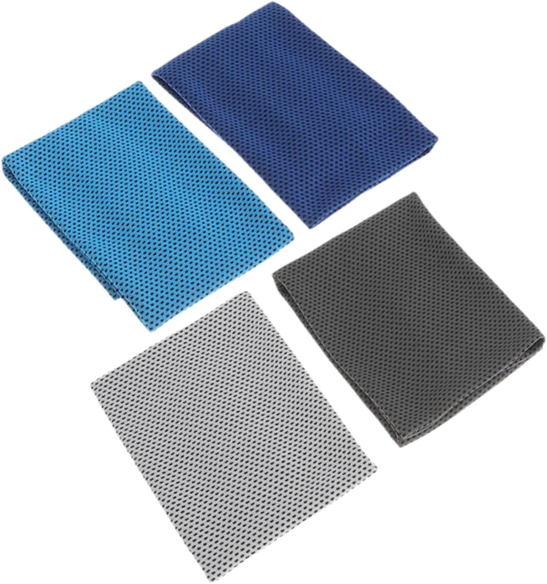 DECHOUS 4Pcs Cooling Towels Quick Drying Microfiber Sweat Absorbing Towels for Gym Yoga Sports Soft Breathable Durable for Activities Assorted
