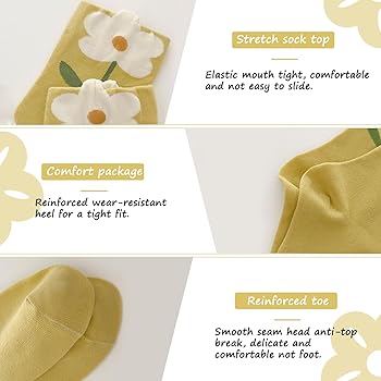 5 Paia Calzini Donna Divertenti | Cotone | Stampa Floreale | Taglia Unica 33-40 | Set Colorati