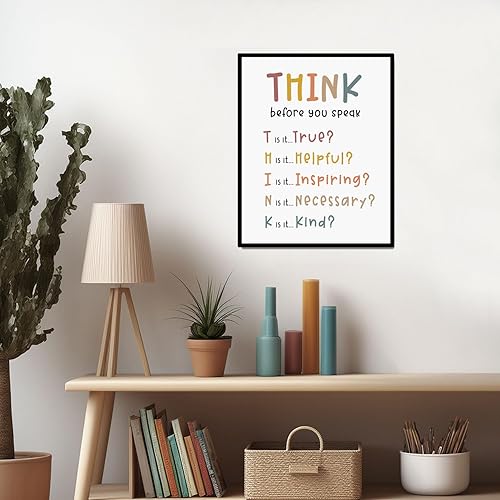 Miniatura 3 de Think Before You Speak Print, Counselor Office Decor, Positive Classroom Posters, Boho Classroom Decor, Classroom Rules Wall Art, Playroom Poster,