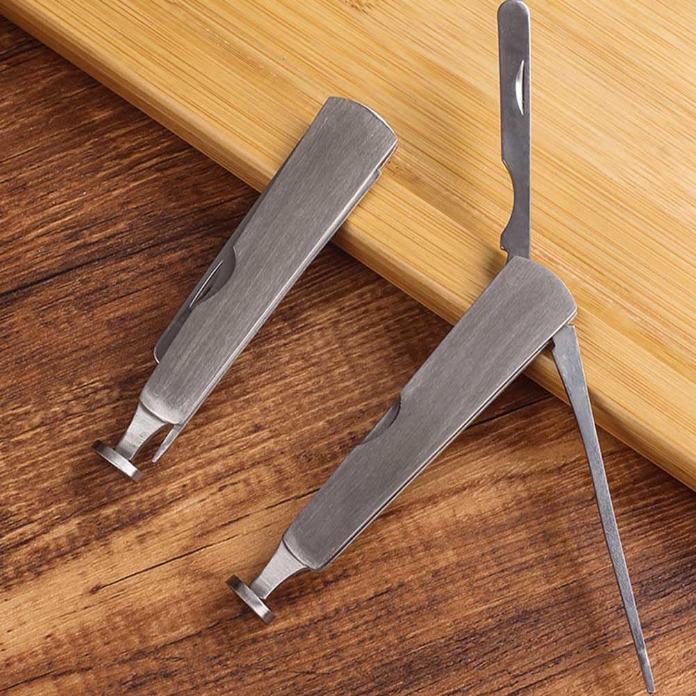 2 Pieces Tobacco Pipe Cleaner Tamper Tool 3 in 1 Stainless Steel Tobacco Pipe Cleaning Tool Tobacco Pipe Pressure Tool Tobacco Pipe Nail Tool Pipe Accessories, Silver