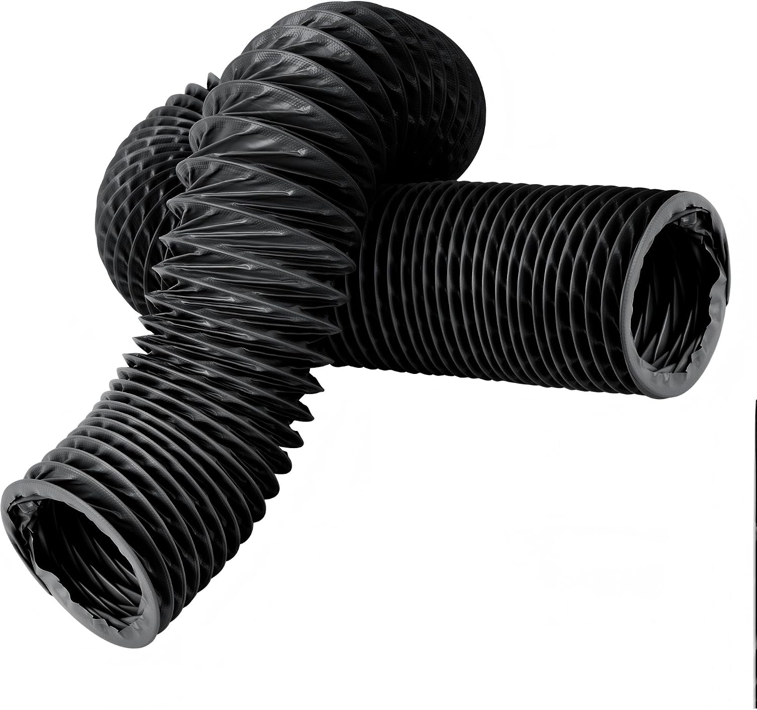 Boat Blower Hose Replacement for Boat Venting, 3" Marine Blower Hoses, 10 Ft Flexible PVC Bilge Vent Hose for Marine Exhaust Fan, Boat Bilge Heater, Dryer Vent (Black, 3in *10ft)