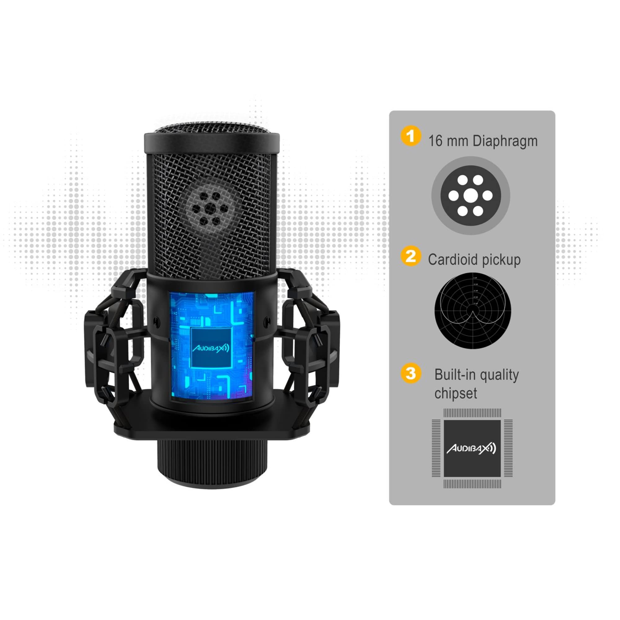 Audibax AT2020 Producer Pack Micrófono Estudio Profesional Condensador