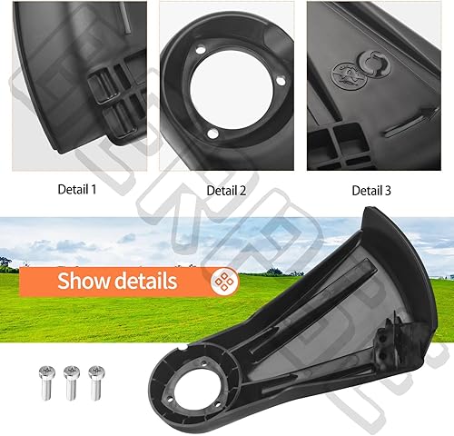 Miniatura 4 de BERPSE P021001393 - Kit de escudo para recortadora de cuerdas, reemplaza a P021001260 P021001392 P021001391, compatible con recortadora de eje recto