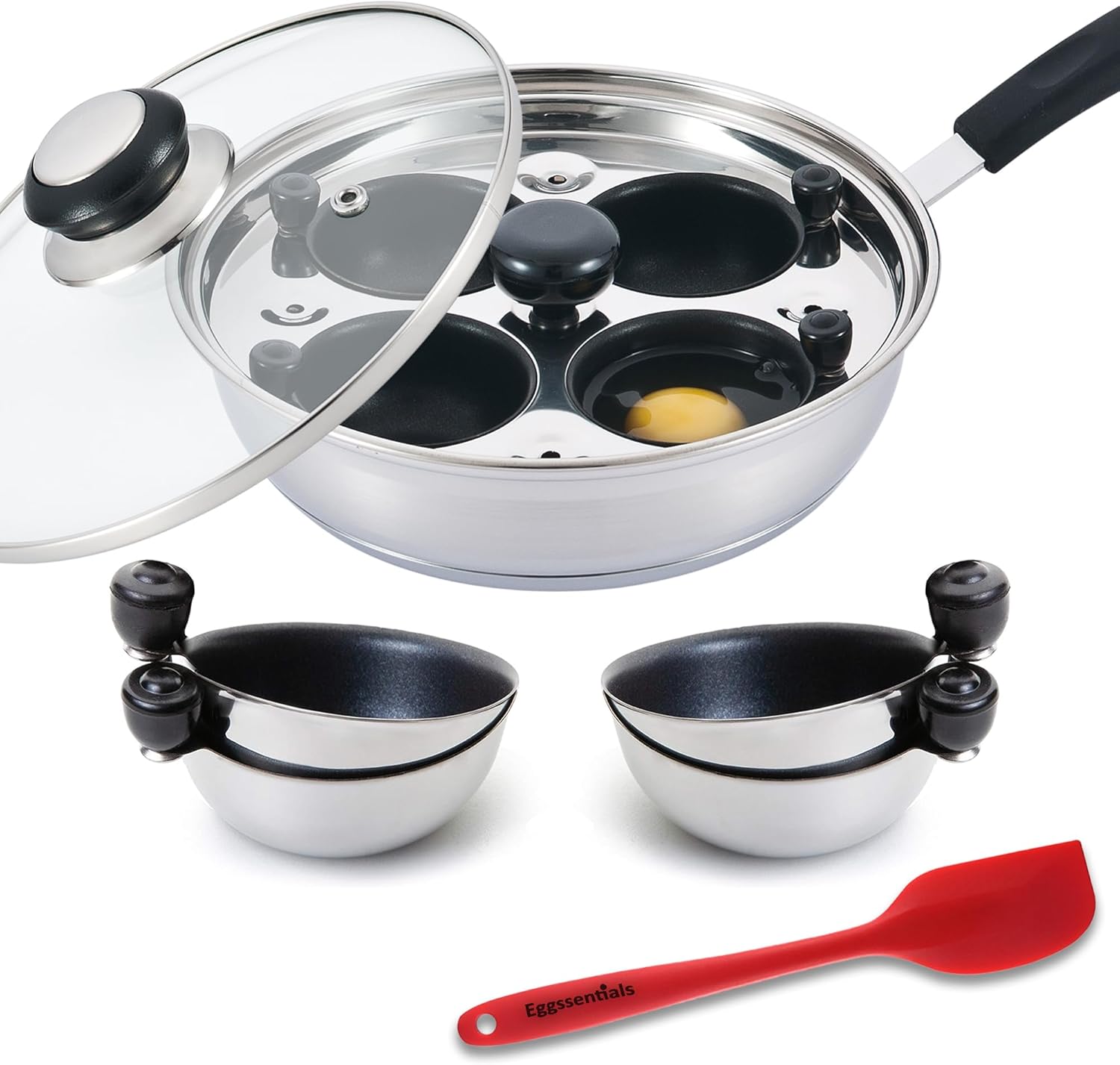 4 Cup Egg Poacher with Extra Cups