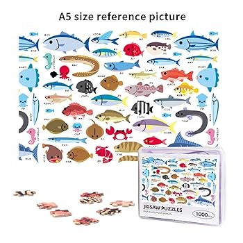 Amazon.co.jp: 1000ピース ジグソーパズル 海の生物 魚の種類