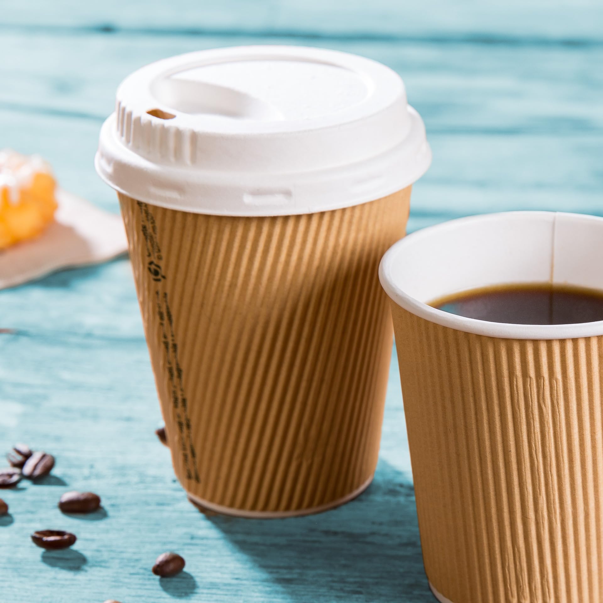 BIOZOYG Bicchieri di cartone 250 pezzi 250 ml / 10 oz, 90 mm - Bicchieri usa e getta per caffè - Bicchieri di cartone per bevande calde - Alternativa ai bicchieri di polistirolo, bicchieri di carta