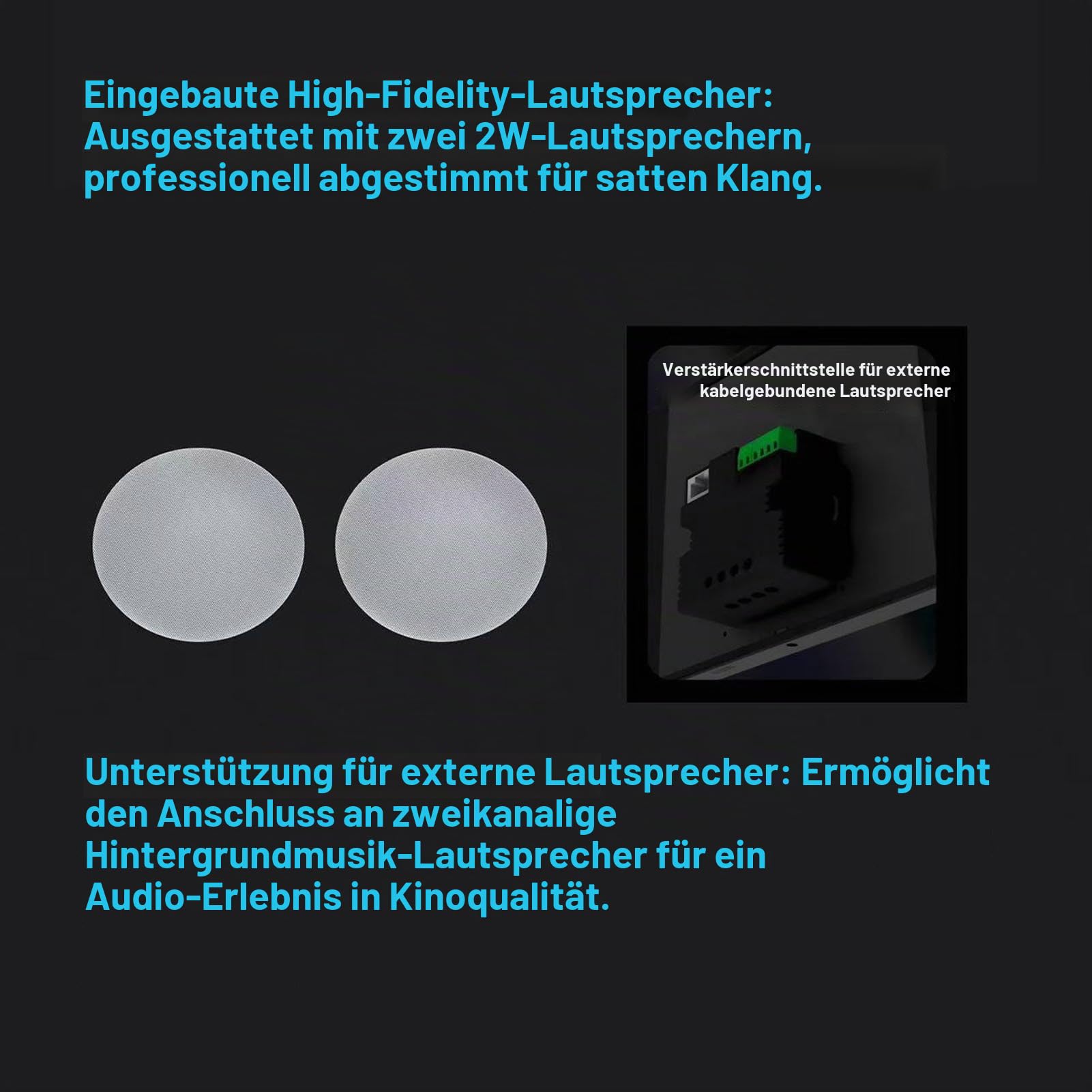 8 Zoll Smart Home Touchscreen -Panel, WiFi Voice Control & Assistant, 2 GB RAM 16 GB ROM, Wandmontage für Licht, Temperatur, Musik und Szenekontrolle