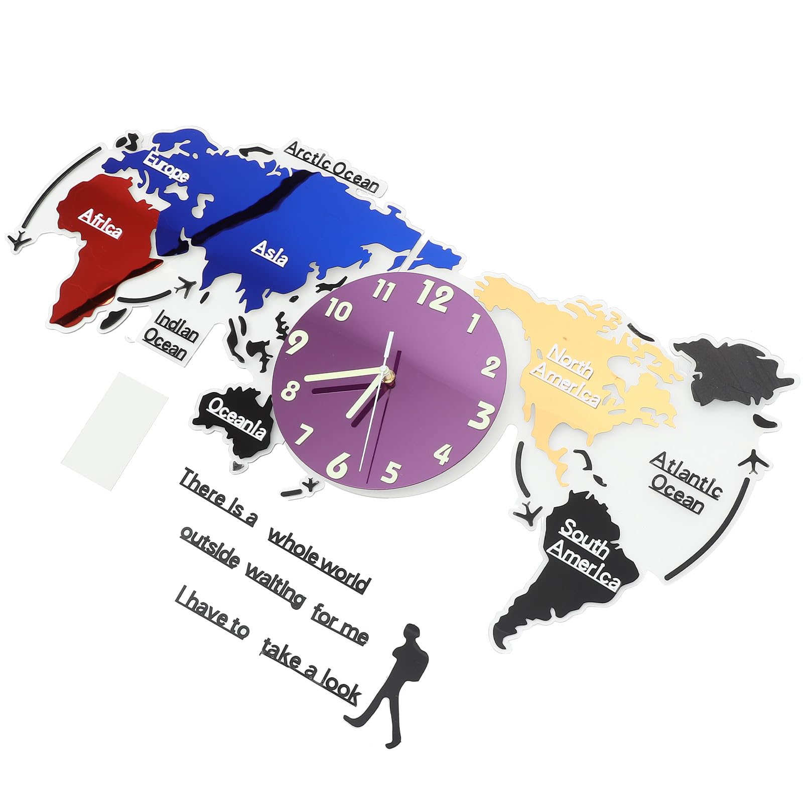 Horloge murale silencieuse CLISPEED sans tic-tac acrylique