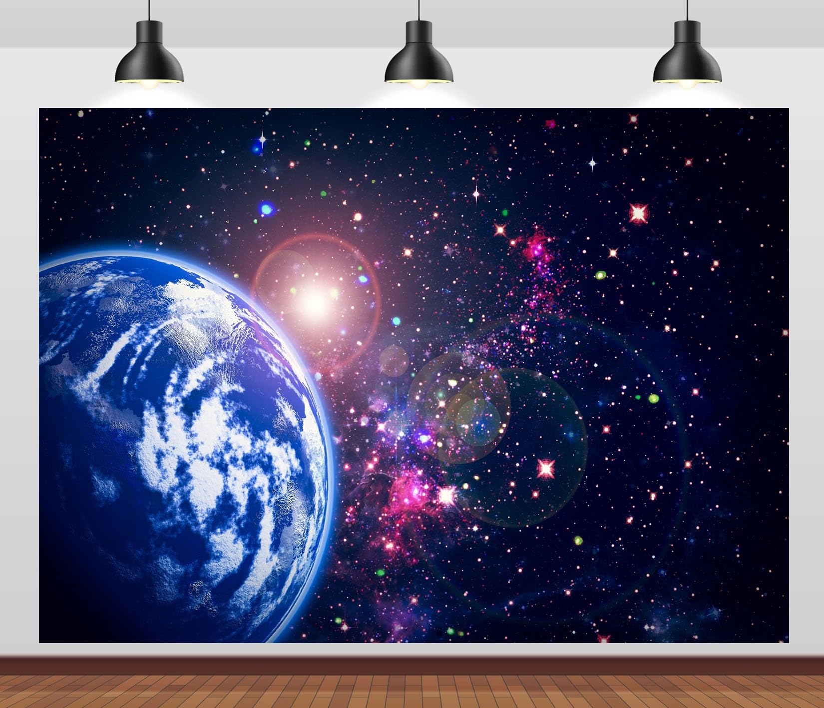 12x8FT (3.6x2.5m) Terra Galassia Spazio Sfondo Fotografico