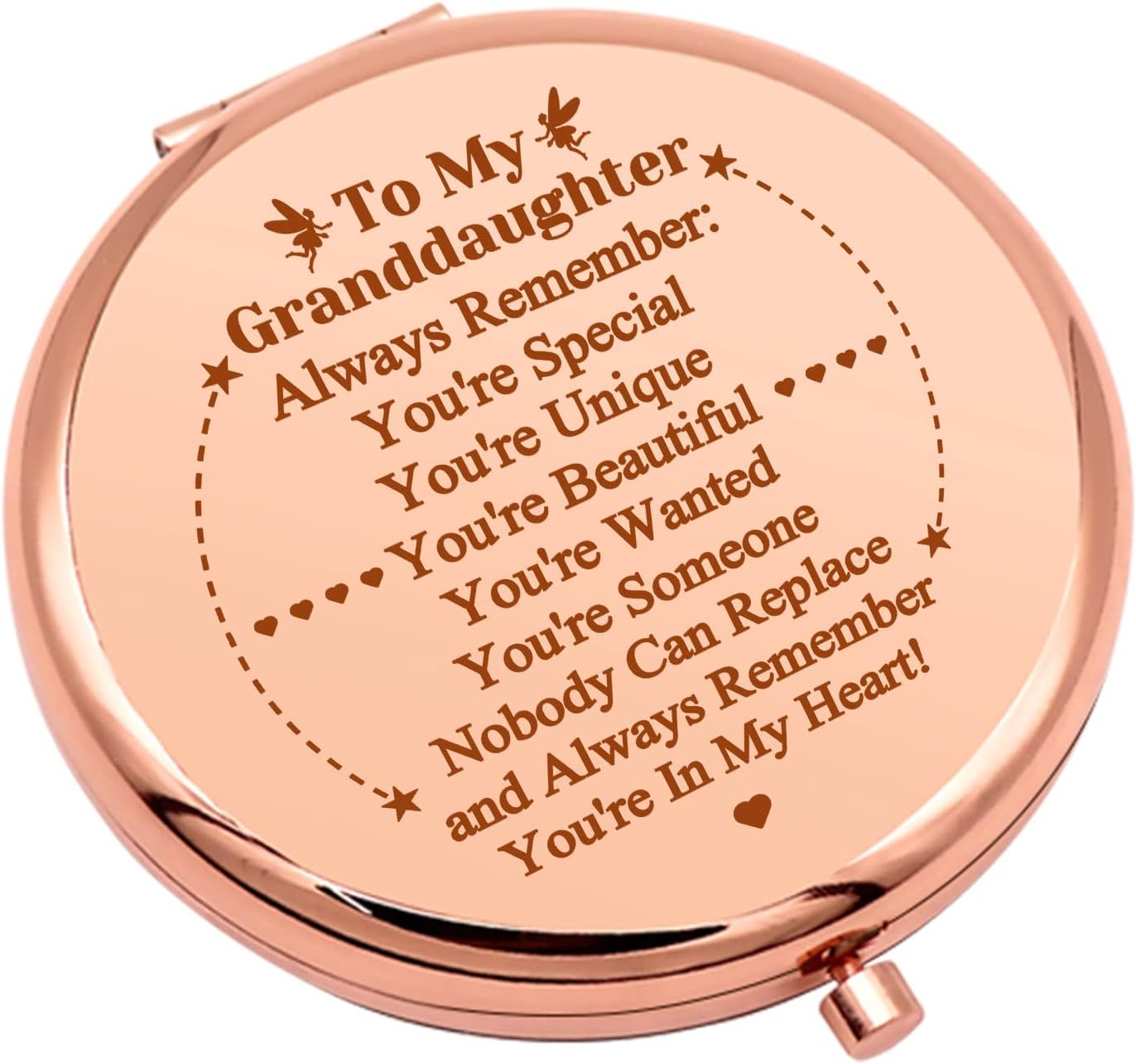 Granddaughter Gifts from Grandma Grandpa Granddaughter Birthday Gifts Encouragement Compact Makeup Mirror Folding Pocket Mirror Grandchild Presents from Grandparents Christmas Birthday