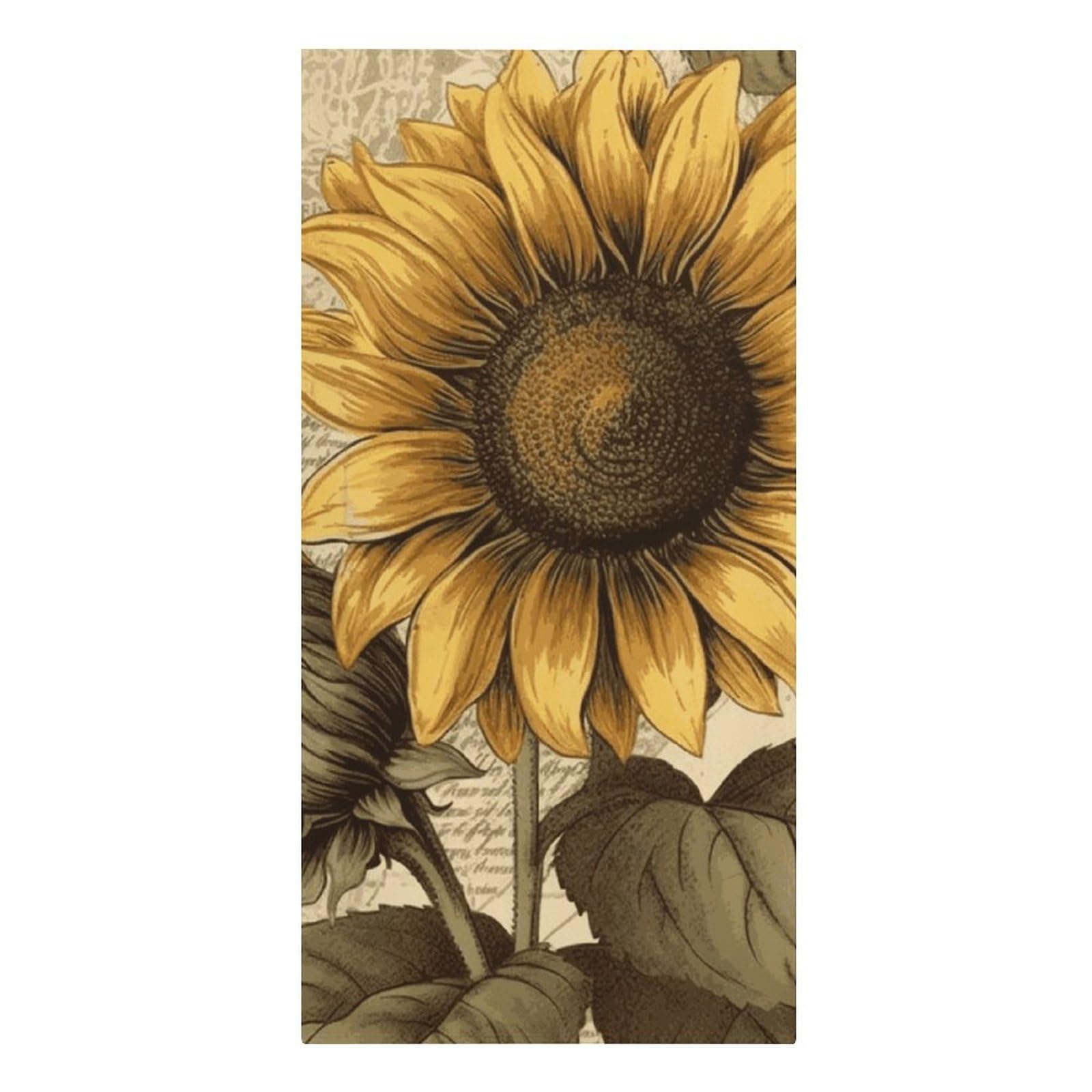 Khauerbc Style Retro Sunflower Quick Dry Towels,Quick Dry Super Absorbent ，Large Oversized Beach Towel，61.4 * 30.3 Inches. Fiber Beach Towels Is Sand Proof Tropical Beach Essentials.
