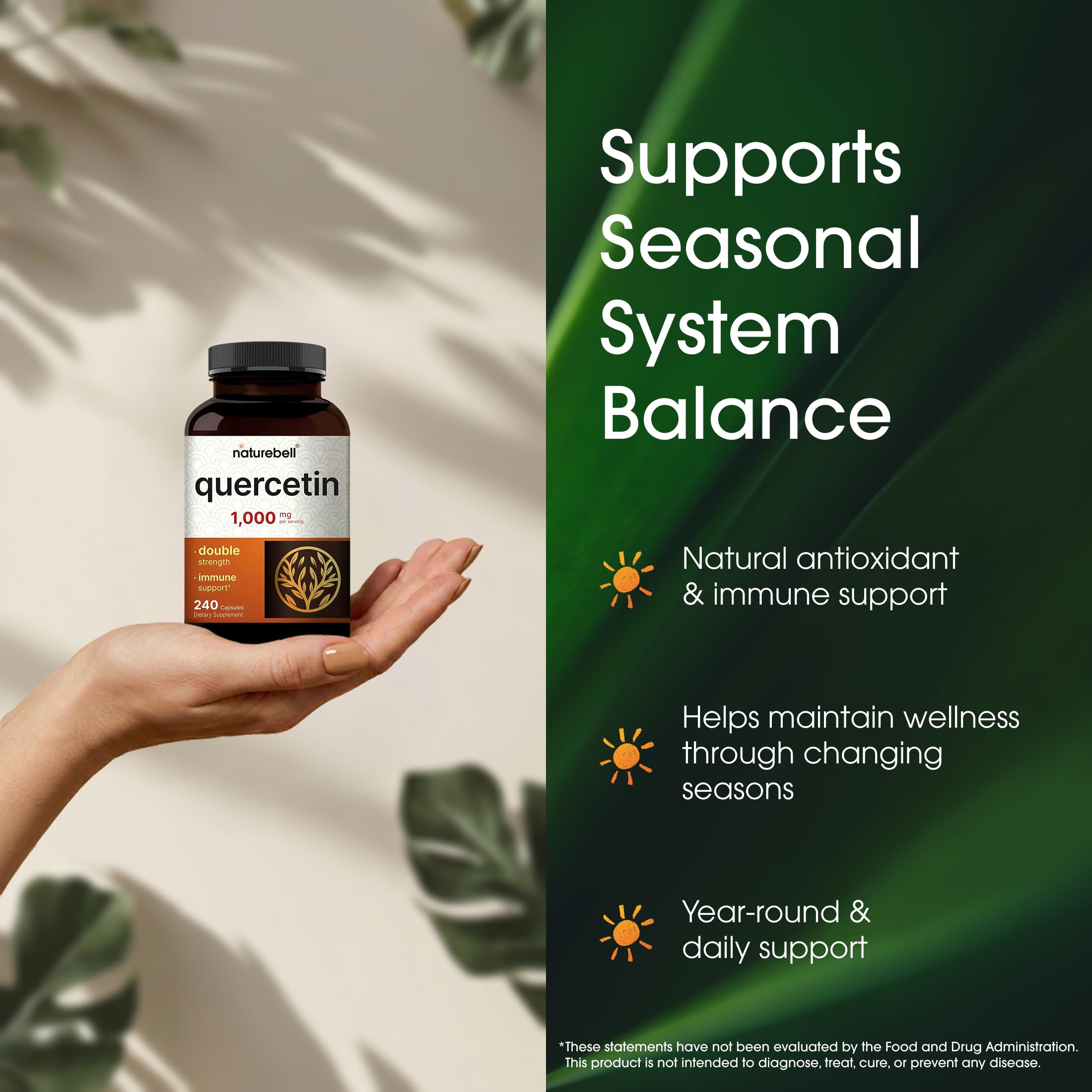 NatureBell Quercetin 1,000mg, 240 Capsules — Amazon image 4