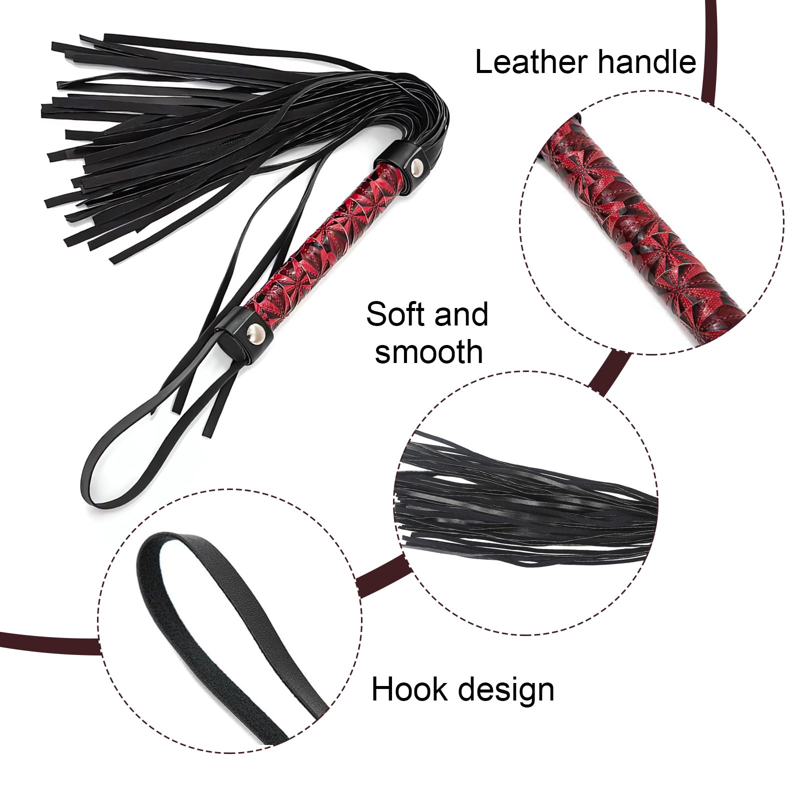 Latigo Cuero Artificial Suave PU Caballos Herramienta Entrenamiento Accesorios Disfraces Cultivo Montar