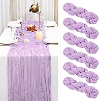 Vista 229 de Showgeous 10 Pack Baby Pink Cheesecloth Table Runner 10FT Long Semi-Sheer Gauze Table Runner Boho or Rustic Wedding Decor for Wedding Decor Arch