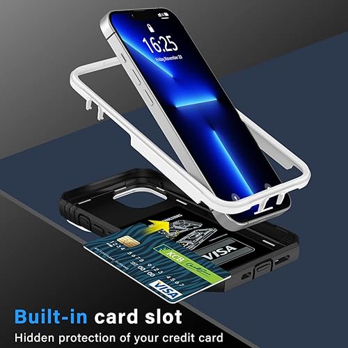 Vista 20 de Korecase Funda de protección para iPhone 12 y 12 Pro Ring Case con cubierta para lente de cámara, grado militar, resistente, de doble capa, cuerpo