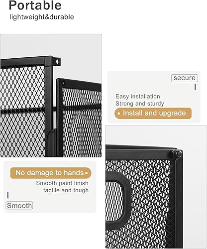 Miniatura 2 de Oterri Organizador de archivos colgante, organizador de archivos de metal, organizador de archivos de escritorio portátil para carpetas de tamaño