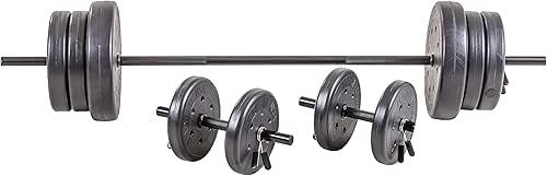 US Weight 105 Pound Barbell Weight Set for Home Gym|
