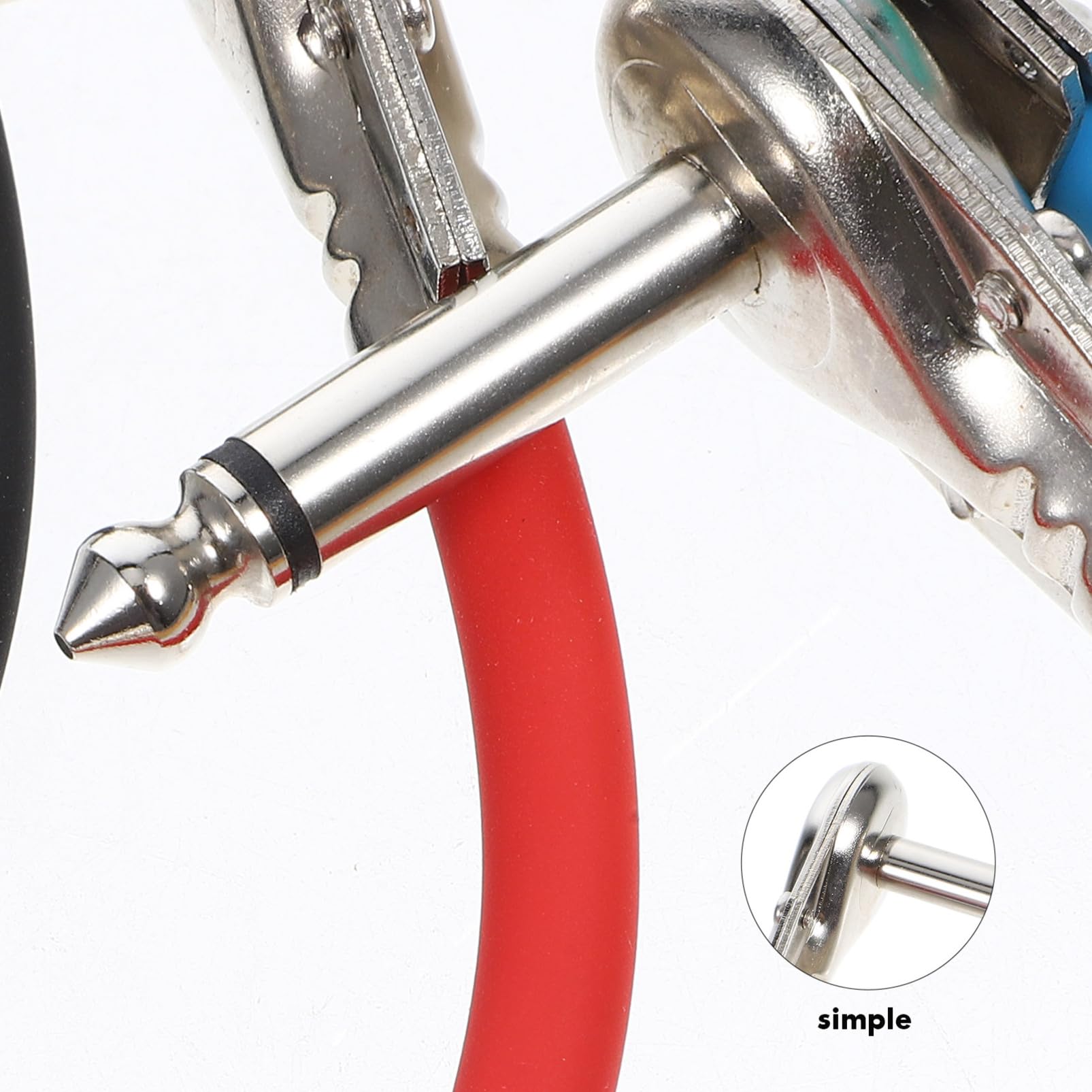 Beaupretty 6pièces Câbles De Guitare Pour Pédales Effets Connexion Stable Et Rapide Compatible Avec Guitares Électriques Et Équipements Audio