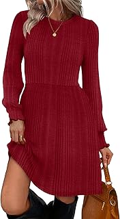 Dresses for Women 2025 Long Sleeve Fall Fashion Casual Sweater Dress Trendy Outifts