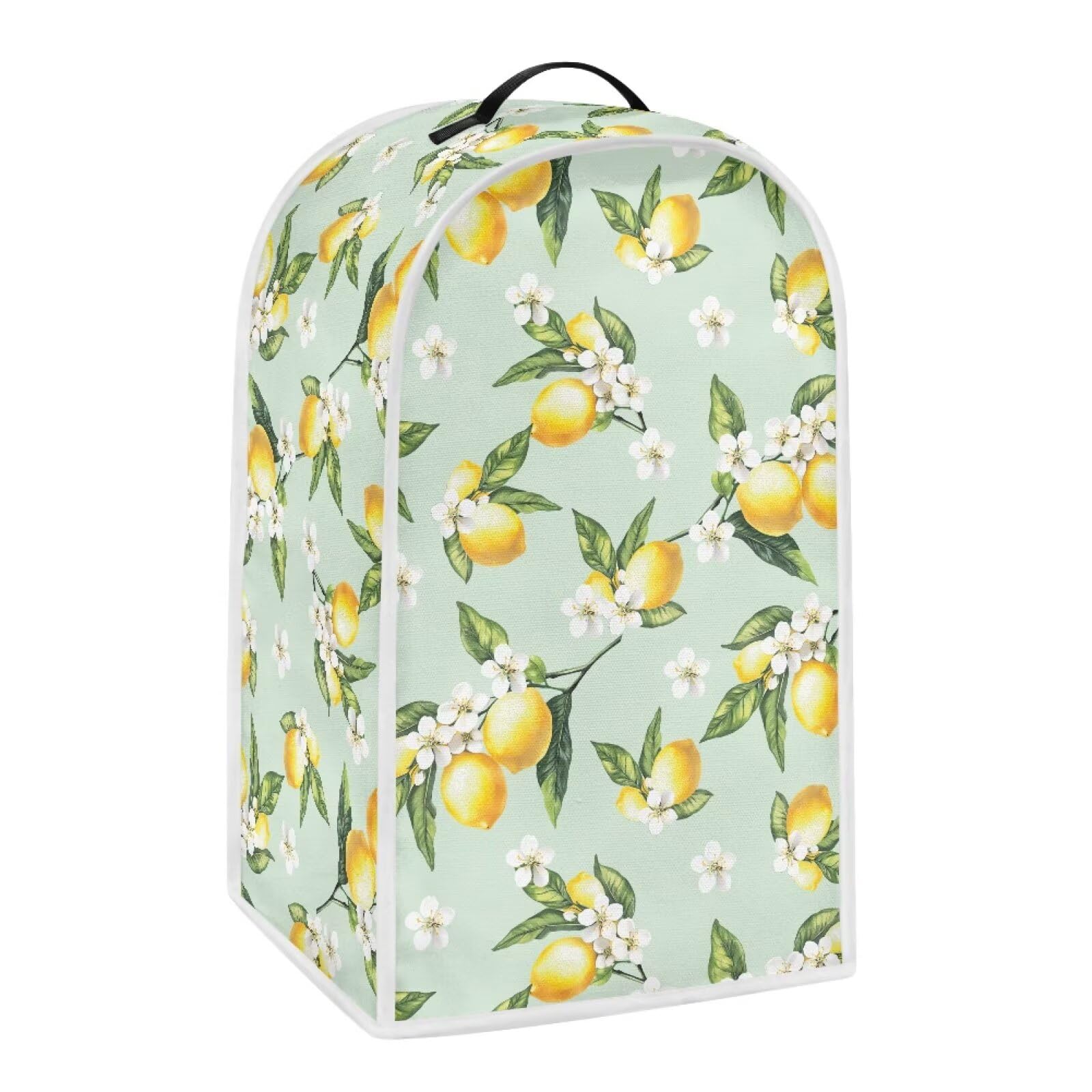 Summer Lemon Blender Dust Cover with Handle Universal Fit Coffee Maker and Food Processor Machine Washable Small Kitchen Appliance Covers Protector for Refreshment Lovers