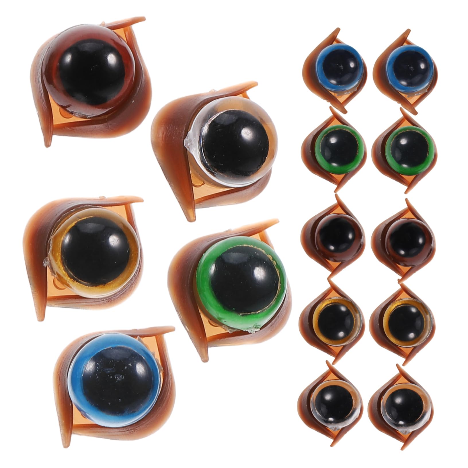 Angoily 12mm Craft Eyes Set Variety of Styles for Plush Toys Doll Making Accessories