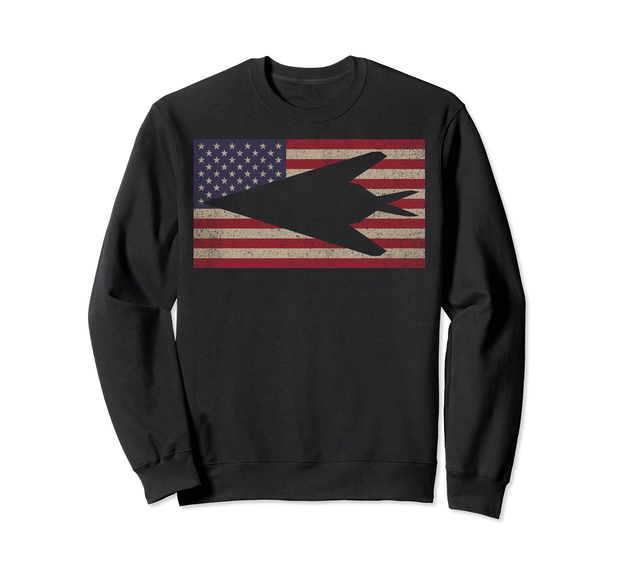 F-117 Nighthawk Stealth Fighter Aircraft American Flag Sweatshirt