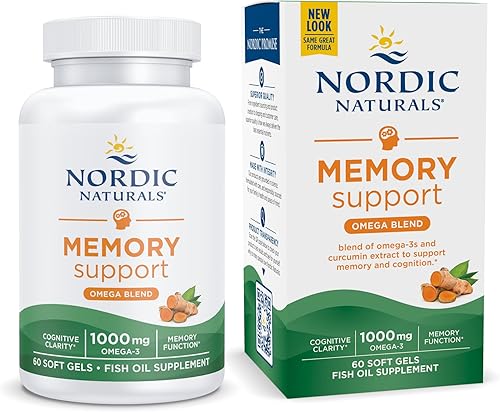 Nordic Naturals Memoria Omega con curcumina limón 60 geles blandos 1000 mg de omega-3  400 mg de curcumina optimizada memoria cognición contiene disponible en Yaxa Colombia