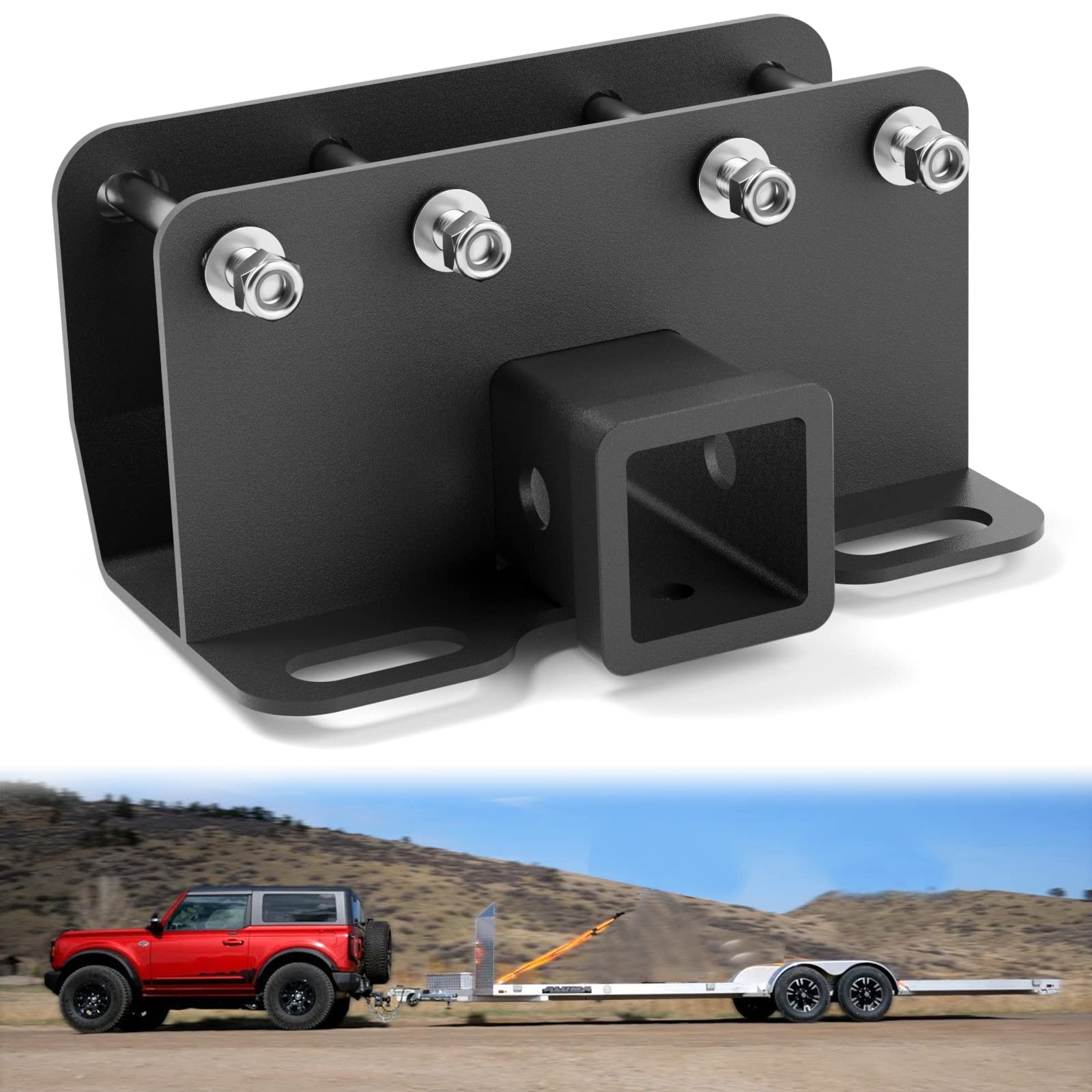 Photo 1 of KSP 2" Bronco Trailer Receiver Hitch, Class 3 Towing Hitch Receivers Compatible with Ford Bronco 2021-2022, 2in Trailer Assembly for Bronco Accessorie Kit, Rear Bumper Tow Hook (Not for Bronco Sport)