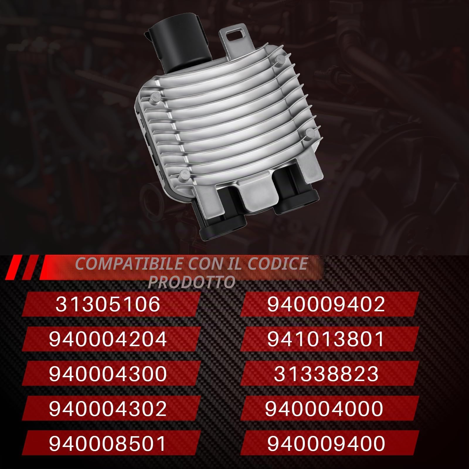 Modulo di controllo ventola radiatore Relè Unità di controllo ventola Modulo di ricambio per Galaxy S-Max Mondeo X-Type Freelander XC60 S60 V60# 31338823 940004000