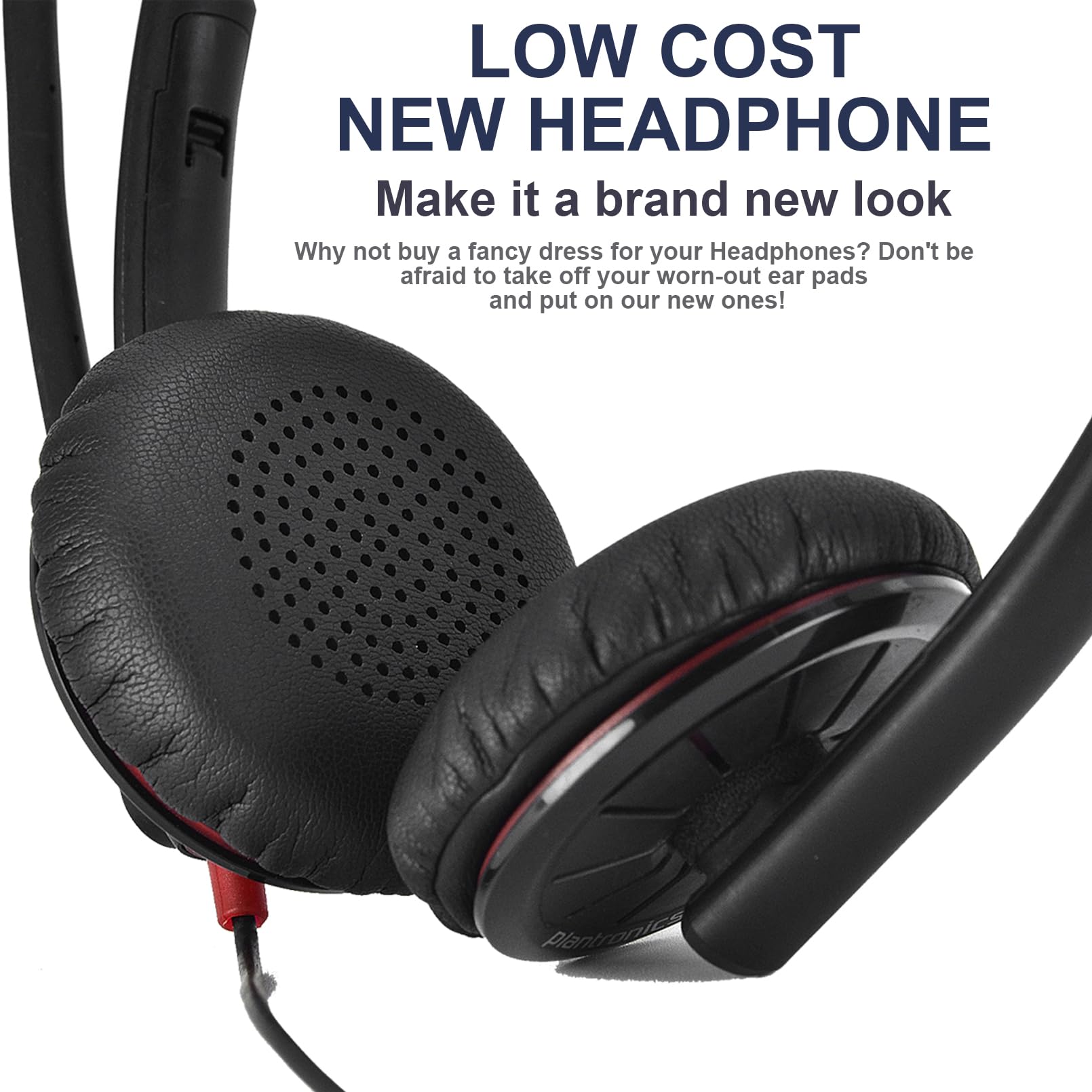 Cuscinetti Auricolari Di Ricambio Da 60mm Per Cuffie Plantronics E Poly - Morbidi E Resistenti - Foto 3