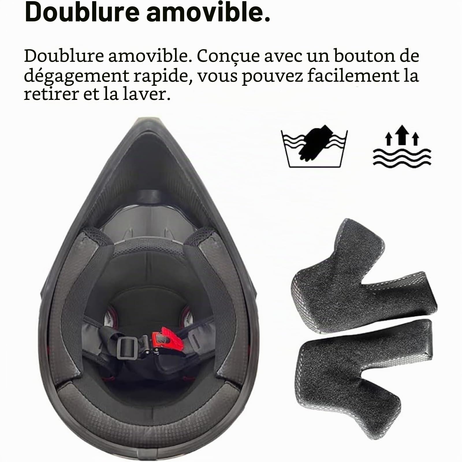 Jeunesse Casque De Moto Casques De Cross, Casque Cycliste pour Enfants, Casque Motocross Dirt Bike ATV Enfant, pour BMX MTB Quad Enduro ATV Scooter, avec Goggle Gants Masque