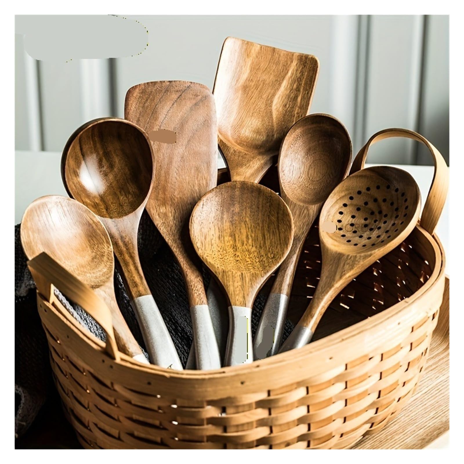 9 cucharas de madera for utensilios cocina(6pcsModel Y 2025-2026)
